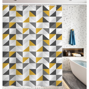 Шторка для ванной Yellow gray triangles 180х200 см (21188) в Луцке