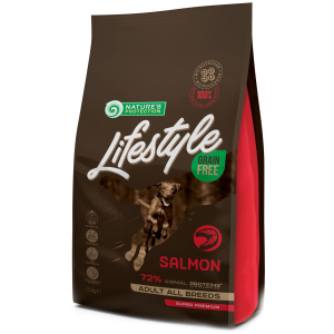 Сухий беззерновий корм для собак Nature's Protection Lifestyle Grain Free Salmon Adult All Breeds 1.5 кг (NPLS45677) (4771317456779) ТОП в Луцьку