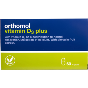 Вітаміни та мінерали Orthomol Vitamin D3 Plus для кісткового скелета та структури кісток (4260022694601) ТОП в Луцьку