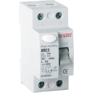 Диференціальне реле ONESTO 1п+N 32А RCD 30mA тип AC (KRC3) (6990150201317) ТОП в Луцьку