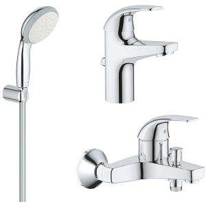 Набір змішувачів GROHE Start Curve 126746 (23805000+23768000+26198000) краща модель в Луцьку