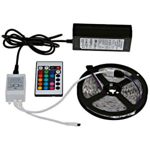 Світлодіодна стрічка SMD 5050 300 LED RGB 5м з пультом та блоком живлення в Луцьку