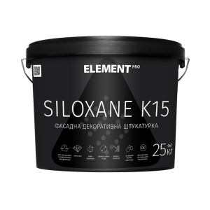 Фасадна штукатурка ELEMENT PRO SILOXANE K15 25 кг Прозора краща модель в Луцьку