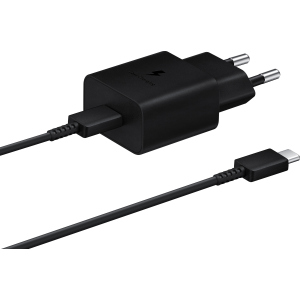 Зарядний пристрій Samsung 15W Power Adapter Type-C Cable Black (EP-T1510XBEGRU) краща модель в Луцьку