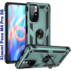 Панель BeCover Military для Poco M4 Pro 5G Dark Green лучшая модель в Луцке