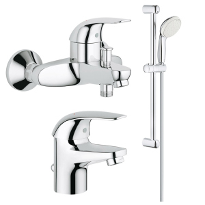 Набор смесителей для ванной комнаты 3 в 1 Grohe Euroeco 123226S