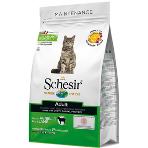 Сухой монопротеиновый корм для взрослых котов Schesir Cat Adult Lamb с ягненком 1.5 кг (8005852760548) рейтинг