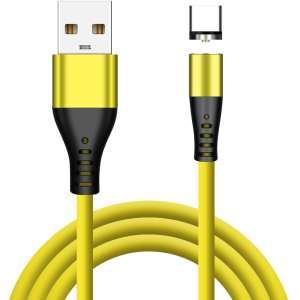 Магнитный кабель XoKo SC-400 Magneto Liquid Silicone 3 в 1 Lightning - Micro USB - Type-C 1 м Yellow (SC-400MGNT-YL) лучшая модель в Луцке