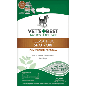 Краплі Vet's Best Flea&amp;Tick Spot On від бліх та кліщів для собак 17.7 мл (vb10472) в Луцьку