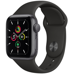 Смарт-часы Apple Watch SE GPS 40mm Space Grey Aluminium Case with Black Sport Band (MYDP2UL/A) краща модель в Луцьку