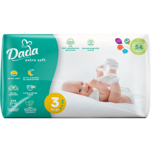 Підгузки для дітей Dada Extra Soft 3 4-9 кг 54 шт (4823071646443_4820174980832) ТОП в Луцьку