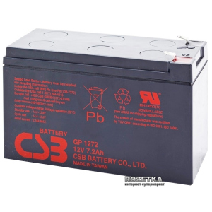 Акумуляторна батарея CSB 12V 7.2Ah (GP1272F2/GP1272) лучшая модель в Луцке
