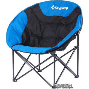 хороша модель Раскладное кресло KingCamp Moon Leisure Chair Black/Blue (KC3816 Black/Blue)