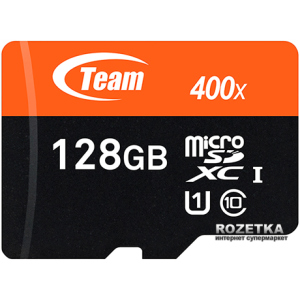 Team MicroSDXC 128GB Class 10 UHS-I + SD adapter ТОП в Луцьку