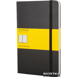 Нотатник Moleskine Classic 13 х 21 см 240 сторінок у клітку Чорна (9788883701139) краща модель в Луцьку