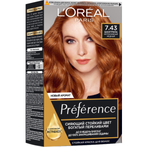 Стойкая гель-краска для волос L'Oreal Paris Recital Preference 7.43 - Интенсивный медный 174 мл (3600520702858) в Луцке