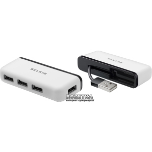 USB концентратор Belkin USB 2.0 4 порти Білий (F4U021bt) в Луцьку