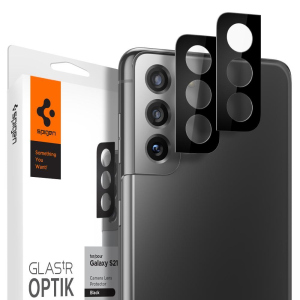 Захисне скло на камеру Spigen GlastR Slim Optik Camera Lens 2-Pack для Samsung Galaxy S21 Black ТОП в Луцьку