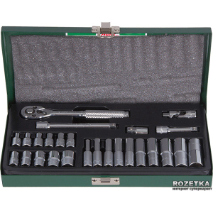 Набір ключів та насадок торцевих Hans Tools 1/4" 4-13 мм 26 предметів (2626М) ТОП в Луцьку