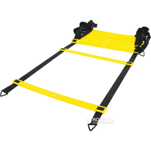 Лесенка LiveUp Agility Ladder координаційна 8 м Black-Yellow (LS3671-8) краща модель в Луцьку