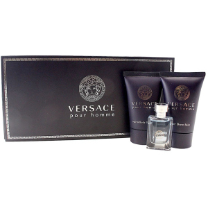 Набор для мужчин Versace Pour Homme туалетная вода 5 мл + гель для душа 25 мл + бальзам после бритья 25 мл (8011003810451) лучшая модель в Луцке