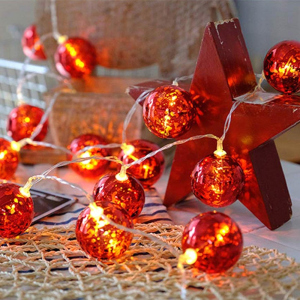 Світлодіодна гірлянда ColorWay Christmas lights ball 6 см 10 LED 1.5 м USB Red (CW-MC-LB10U) ТОП в Луцьку