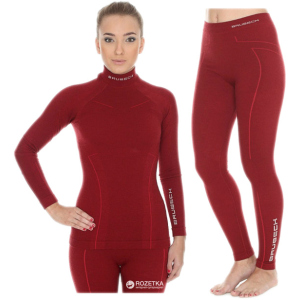 Комплект термобелья женский Brubeck Extreme Wool LS11930-LE11130 XL Burgundy (5902487062210) лучшая модель в Луцке