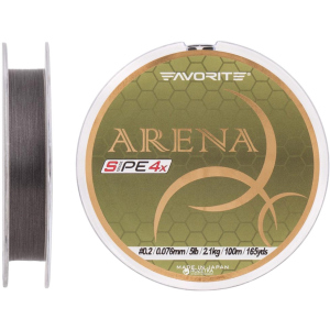 Шнур Favorite Arena PE 4x 100 м # 0.2/0.076 мм 2.1 кг Сріблястий (16931093) краща модель в Луцьку