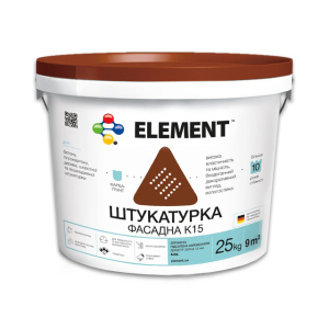 Фасадна штукатурка K15 "ELEMENT" Зерниста 25 кг краща модель в Луцьку