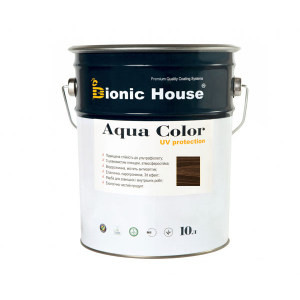 Краска для дерева Bionic-House Aqua Color UV-protect 10л Палисандр А111