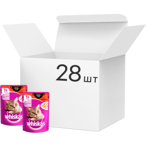 Упаковка вологого корму для котів Whiskas крем-суп з яловичиною 28 шт по 85 г (4770608255411) ТОП в Луцьку