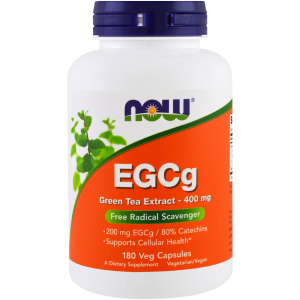 Натуральная добавка Now Foods EGCG Green Tea Extract 400 мг 180 гелевых капсул (733739047571) в Луцке