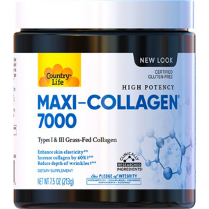 Натуральна добавка Country Life 1 та 3 Типів + Біотин Maxi Collagen 7.5 унцій (210 г) (015794050704) ТОП в Луцьку