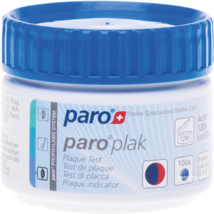 2-цветные таблетки для индикации зубного налета Paro Swiss plak 100 шт (7610458012093) ТОП в Луцке