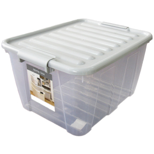 Емкость для хранения Plast Team Home Box 31 л 37 x 26 x 47 см Прозрачная (2232tea-прозрачный) ТОП в Луцке