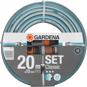 Шланг с комплектом для полива Gardena Classic 13 мм (1/2") 20 м Set (18004-20.000.00) лучшая модель в Луцке