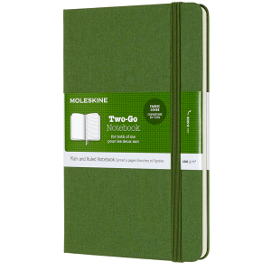 Нотатник Moleskine Two-Go 11.5 x 17.5 см 144 сторінки Зелена (8058647620190) ТОП в Луцьку