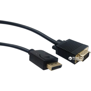 Кабель Cablexpert DisplayPort - VGA 5 м Black (CCP-DPM-VGAM-5M) краща модель в Луцьку