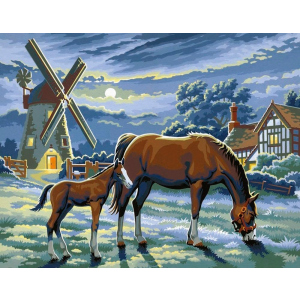 Набор для творчества Sequin Art Painting by numbers Senior Evening Pasture 38х29 см (SA0429) надежный