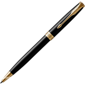 Ручка кулькова Parker Sonnet 17 Black Lacquer GT BP Чорна Чорний корпус (86 032) ТОП в Луцьку