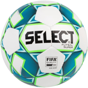 Мяч футзальный Select Futsal Super FIFA (250) №4 White-Blue (5703543186723)