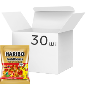 Упаковка конфет жевательных HARIBO Gold bears 80 г х 30 шт (9002975308397) лучшая модель в Луцке