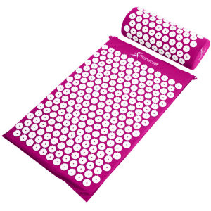 Коврик массажно-акупунктурный ProSource Acupressure Mat and Pillow Set с подушкой 64 х 40 см Фиолетовый (ps-1202-accuset-purple) лучшая модель в Луцке