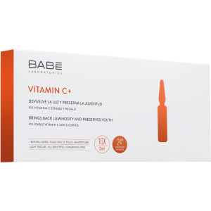 Ампули-концентрат Babe Laboratorios Vitamin C+ для депігментації з антиоксидантним ефектом 10 x 2 мл (8436571630353)