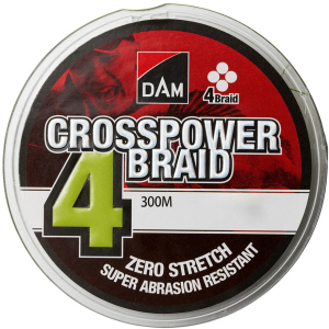 Шнур DAM Crosspower 4-Braid 300 м 0.10 мм 4.5 кг Зелений (65841) ТОП в Луцьку