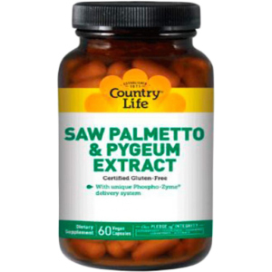 Натуральна добавка Country Life Saw Palmetto Pygeum Extract (Екстракт сереноа та кори африканської сливи) 60 капсул (015794092858) ТОП в Луцьку