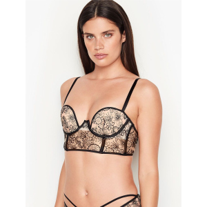 Бюстье Victoria's Secret 721458707 32C Бежевий/Чорний (1159751853) краща модель в Луцьку