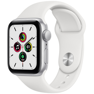 Смарт-часы Apple Watch SE GPS 40mm Silver Aluminium Case with White Sport Band (MYDM2UL/A) в Луцьку