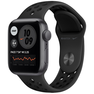 Смарт-часы Apple Watch SE Nike GPS 40mm Space Gray Aluminium Case with Anthracite/Black Nike Sport Band (MYYF2UL/A) краща модель в Луцьку