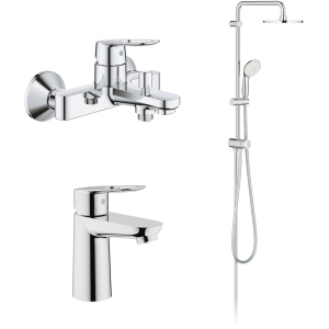 Набір змішувачів GROHE BauLoop ShowerSys 26129005 (23337000+23603000+27389002) в Луцьку